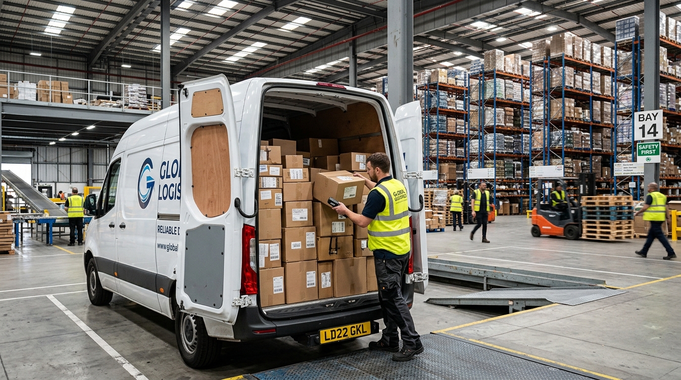 Logistika mərkəzində yükləmə və təhvil